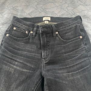 J crew denim black faded skinny jeans size 27. Worn once.